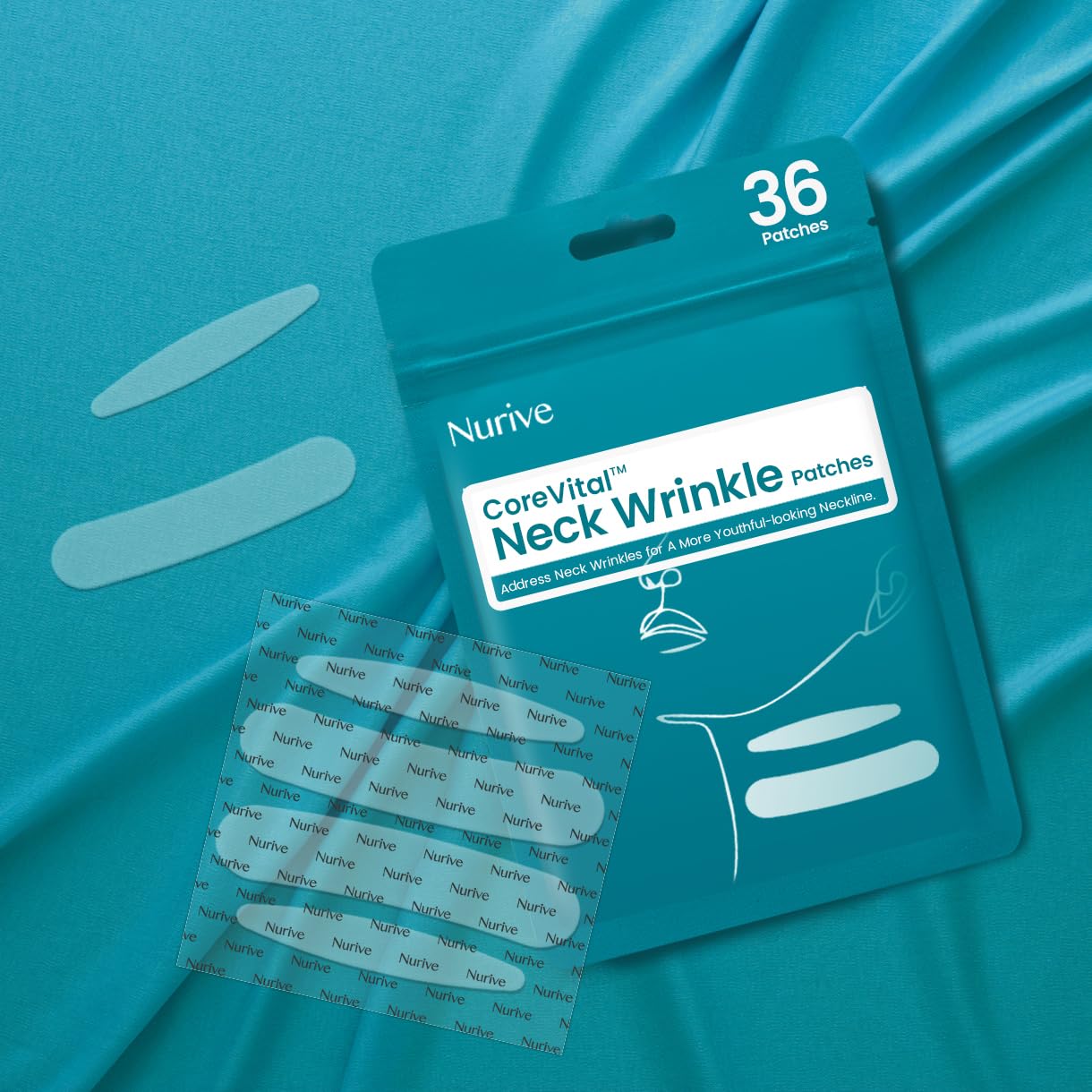 Neck Wrinkle Patches with Retinol 36 Ct | Wrinkle Strips for Neck Firming & Tightening